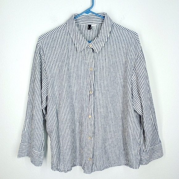 Divided Linen Blend Loose Fit Shirt Size Large - Picture 1 of 8